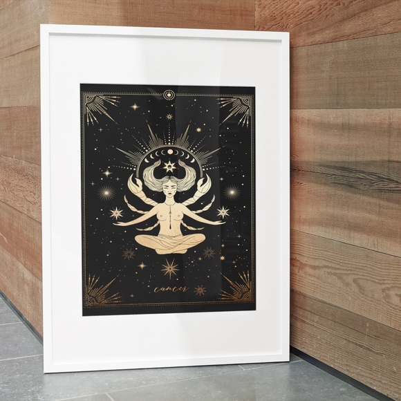 Cancer Wall Art Celestial Zodiac Print Poster Unframed - Picture 4 of 17